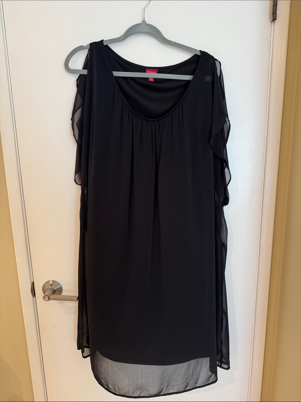 Merona Black Chiffon Overlay Tunic Dress